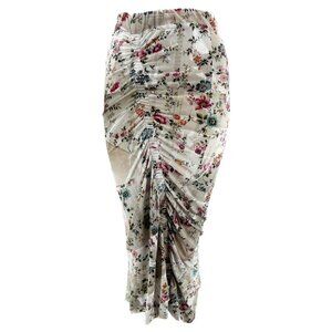 Preen by Thornton Bregazzi Gathered Floral Midi Skirt S